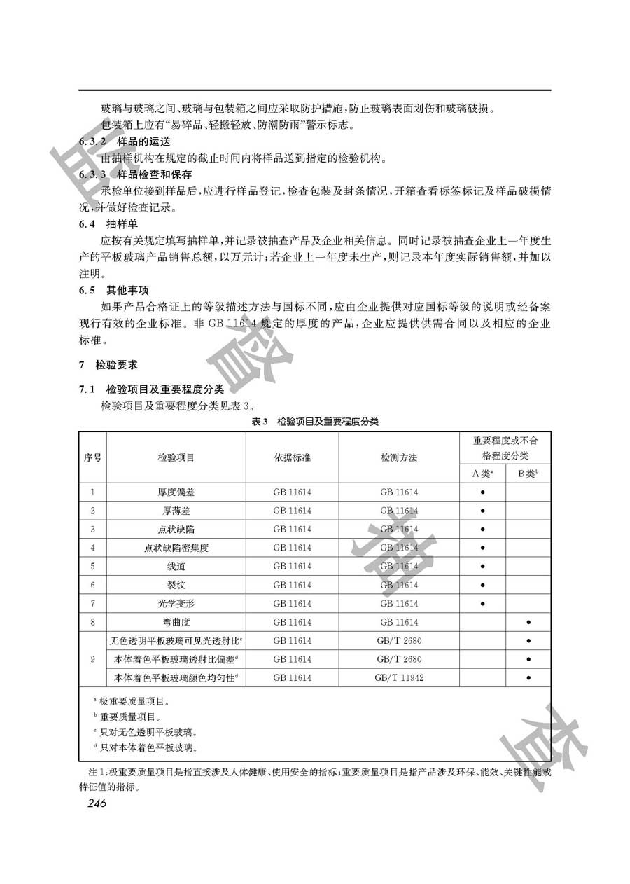 平板玻璃产品质量监督抽查实施规范